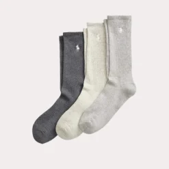Ralph Lauren Crew Socks 3-Pack Ghast