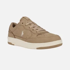 Ralph Lauren Master Court II Khaki Super Suede / Cream JR