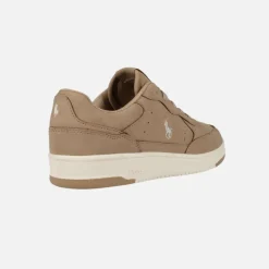 Ralph Lauren Master Court II Khaki Super Suede / Cream JR