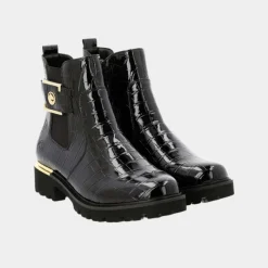 Remonte Skolett Kroko Lakk Sort W