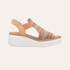 Rieker Kilehælsandal Multi Aprikos W
