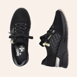 Rieker Sko Svart/Gull W