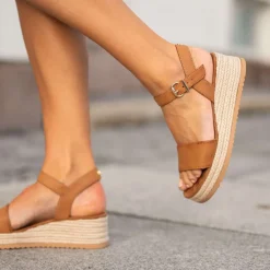 Roberto Rosso Lili Wedge Cognac W