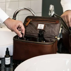 Saddler Toalettveske Barolo Midbrown