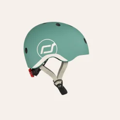 Scoot & Ride Sykkelhjelm 45-51cm m/LED Forest