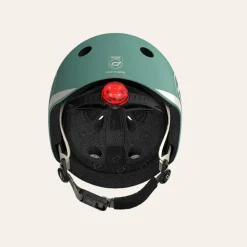 Scoot & Ride Sykkelhjelm 45-51cm m/LED Forest