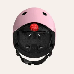 Scoot & Ride Sykkelhjelm 51-55cm m/LED Rose