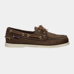 Sebago Docksides Portland Nubuck Dark Brown M