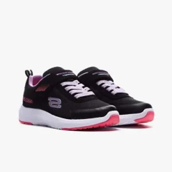 Skechers Dynamic Tread Vanntett Black Lavender JR