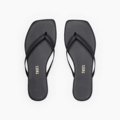 TKEES Square Toe Lily Sandal Black